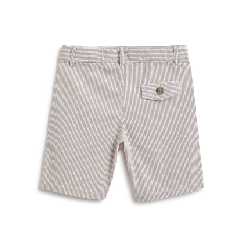 Boys Natural Striped Solid Shorts image number 1